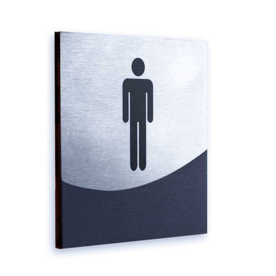 Interior Men Sign of Restroom Bathroom Signs Anthracite Gray Bsign