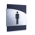 Bathroom Signs Steel Men Restroom Door Sign - "Wave" Design - Photo #5