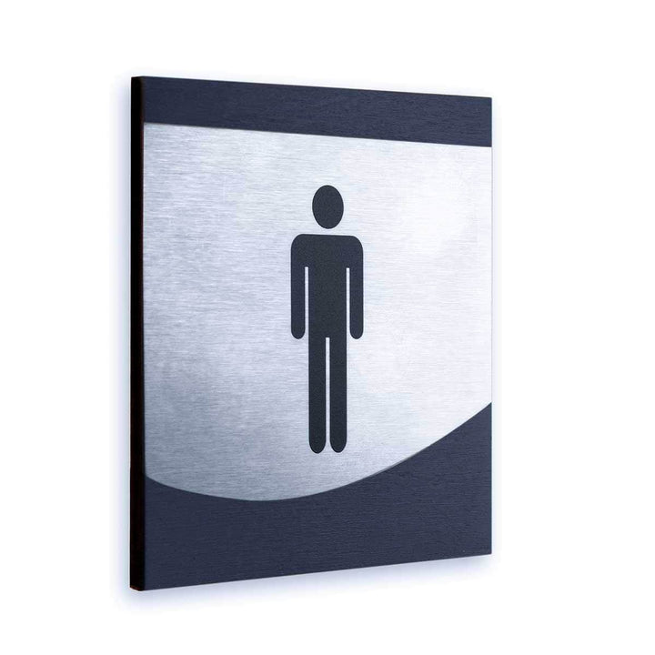 Bathroom Signs Bathroom Door Sign: Steel Sign — "Venture" Design