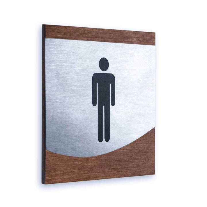 Bathroom Signs Bathroom Door Sign: Steel Sign — "Venture" Design