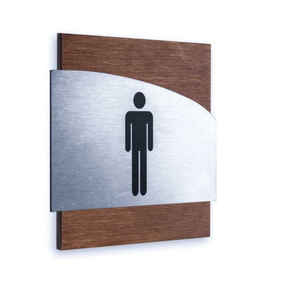 Steel Men Restroom Door Signs Bathroom Signs Indian Rosewood Bsign