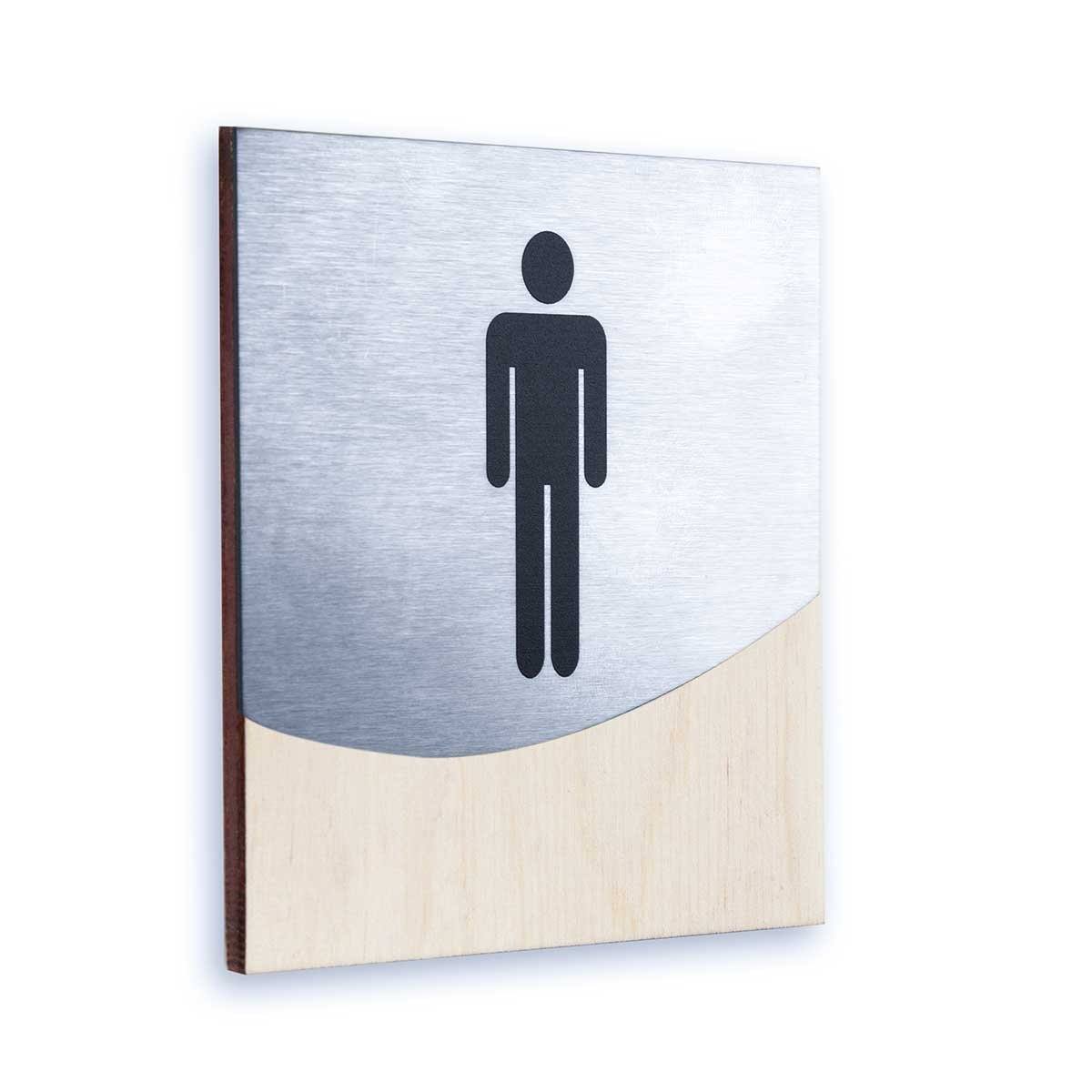 Interior Men Sign of Restroom Bathroom Signs Natural wood Bsign