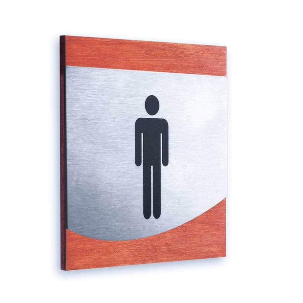 Bathroom Signs Bathroom Door Sign: Steel Sign — "Venture" Design