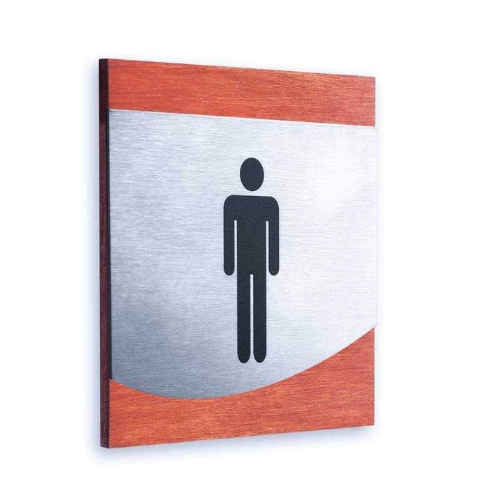 Bathroom Signs Bathroom Door Sign: Steel Sign — "Venture" Design