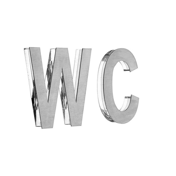 Bathroom Signs Steel Interior WC Restroom Sign - "Single" Design