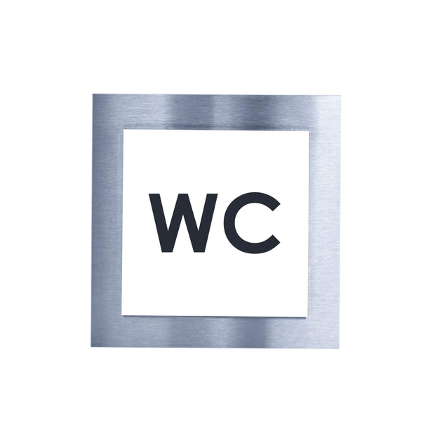 Bathroom Signs WC Sign: Steel Sign — "Modern" Design