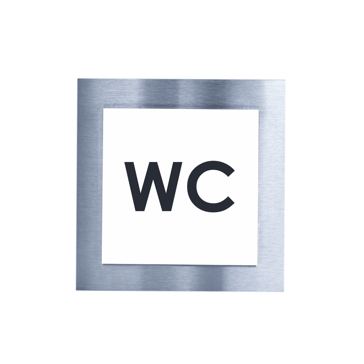 Steel WC Sign for Bathroom Bathroom Signs white / black letters Bsign