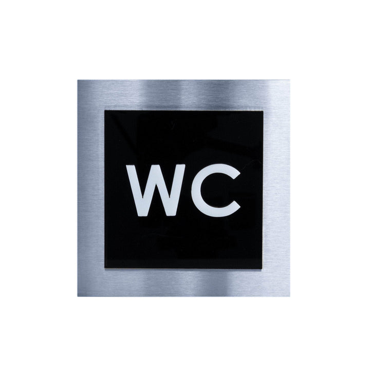Bathroom Signs WC Sign: Steel Sign — "Modern" Design
