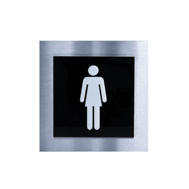 Bathroom Signs Steel Women Restroom Sign - "Modern" Design