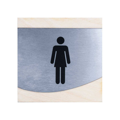 Ladies Door Signs for Bathroom Bathroom Signs Natural wood Bsign
