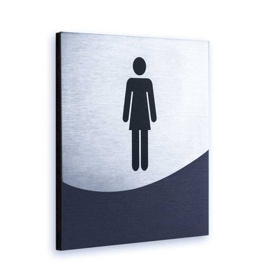 Woman Interior Sign for Restroom Bathroom Signs Anthracite Gray Bsign