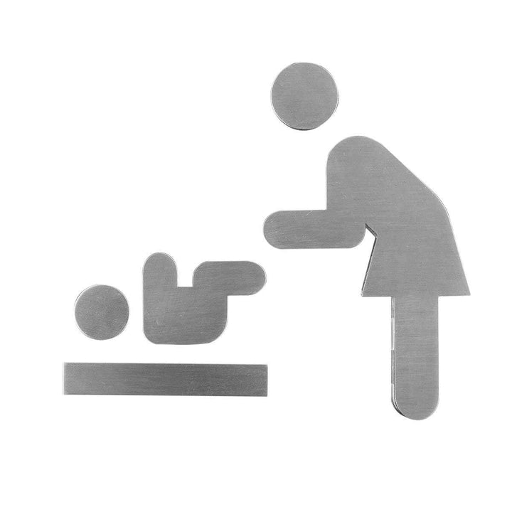 Bathroom Signs Steel Mother and Child Room Sign — "Single" Design