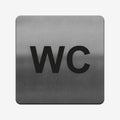Bathroom Signs WC Sign: Stainless Steel Sign - Photo #1