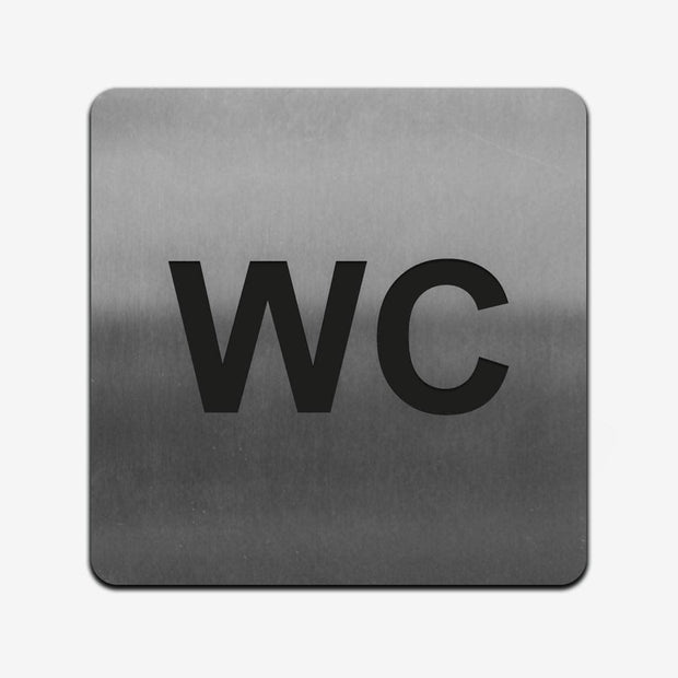Bathroom Signs WC Sign: Stainless Steel Sign