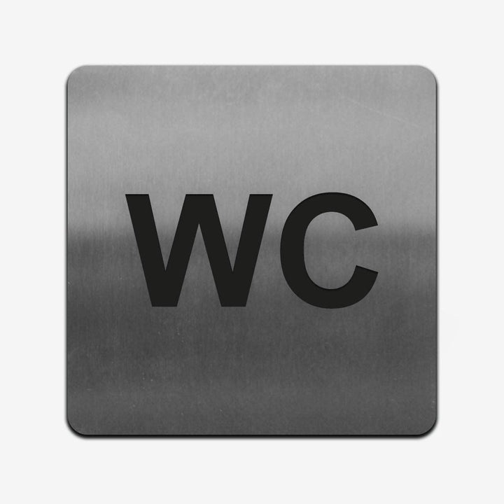 Bathroom Signs WC Sign: Stainless Steel Sign
