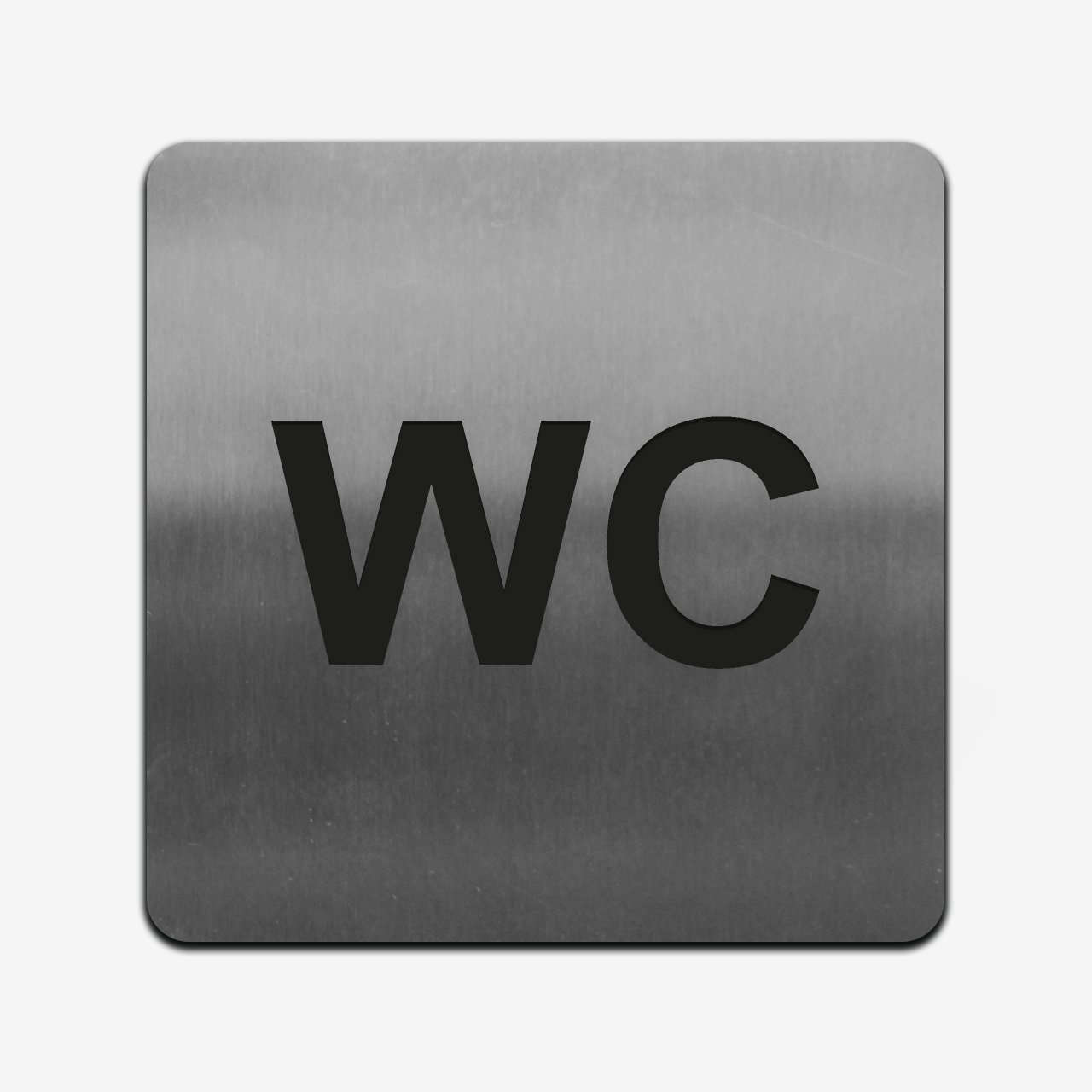 WC Toilet - Stainless Steel Sign Bathroom Signs square Bsign