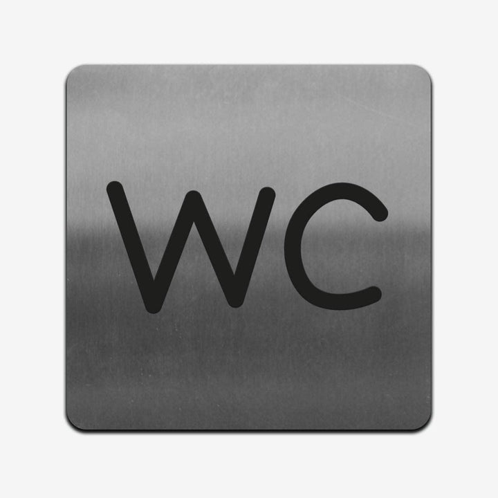 Bathroom Signs WC Door Sign: Stainless Steel Sign
