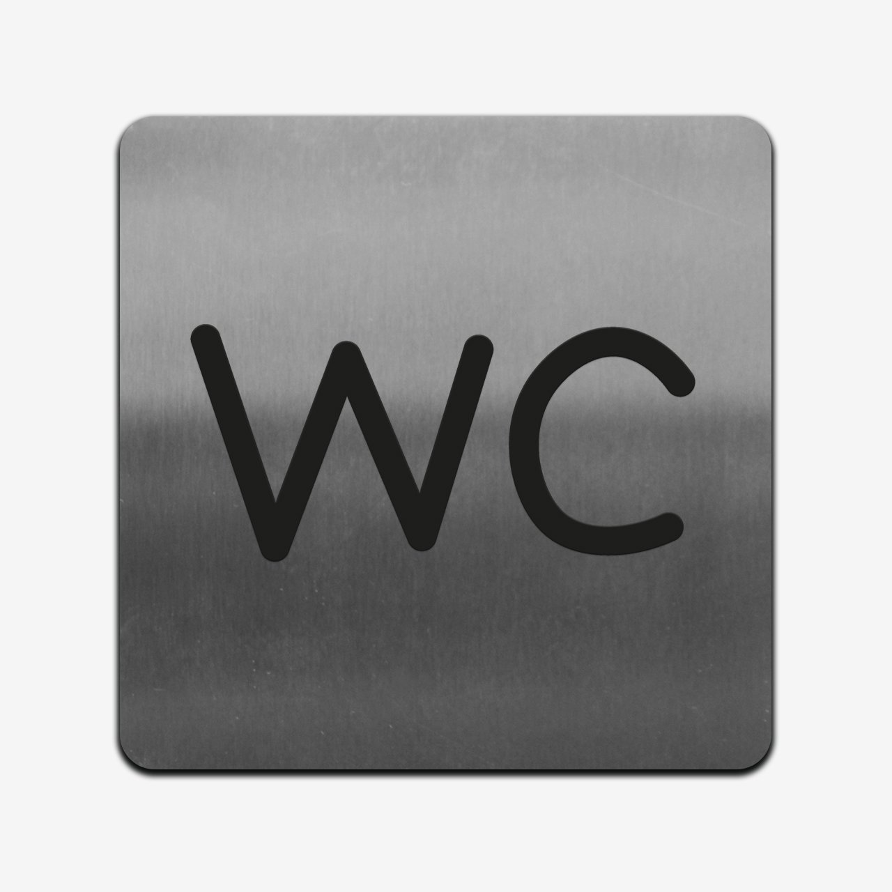 WC - Stainless Steel Sign Bathroom Signs square Bsign