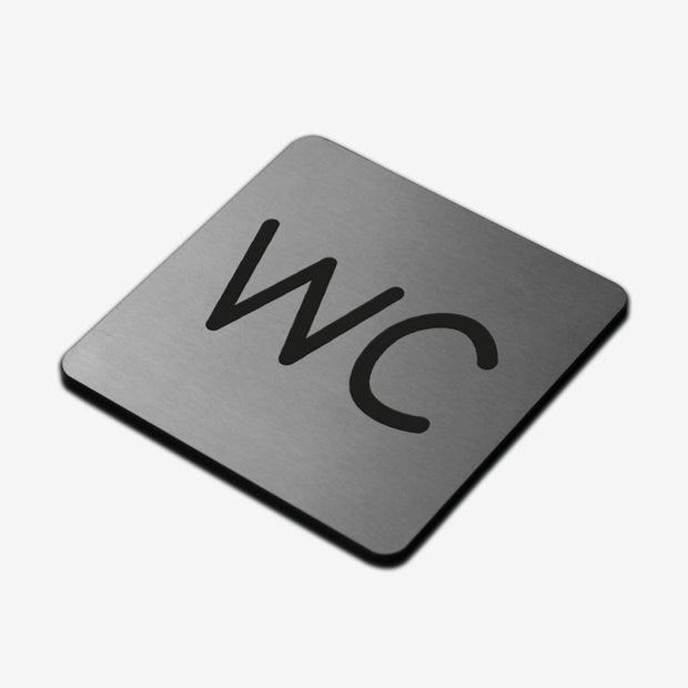 Bathroom Signs WC Door Sign: Stainless Steel Sign