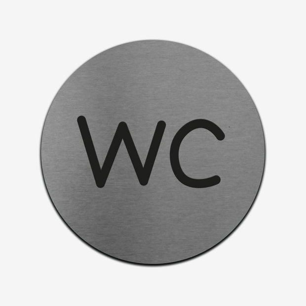 Bathroom Signs WC Door Sign: Stainless Steel Sign