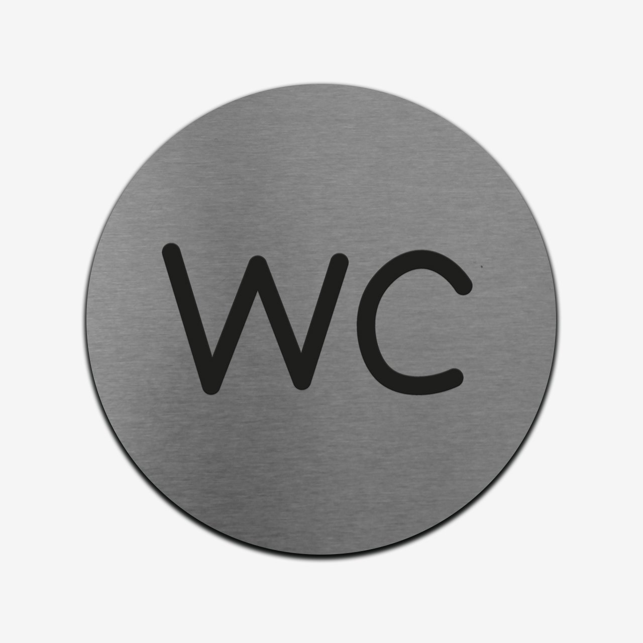 WC - Stainless Steel Sign Bathroom Signs circle Bsign