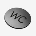 Bathroom Signs WC Door Sign: Stainless Steel Sign - Photo #4