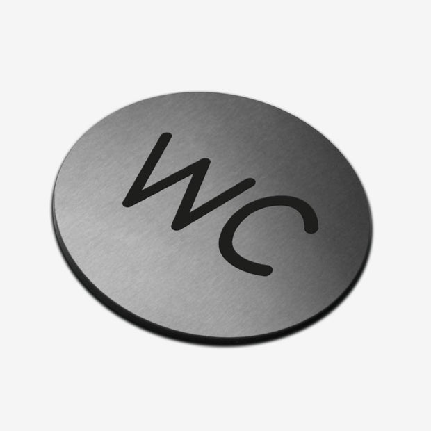 Bathroom Signs WC Door Sign: Stainless Steel Sign