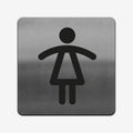 Bathroom Signs Women Toilet Sign - Stainless Steel - Photo #1