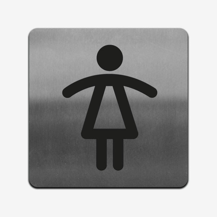 Bathroom Signs Women Toilet Sign - Stainless Steel