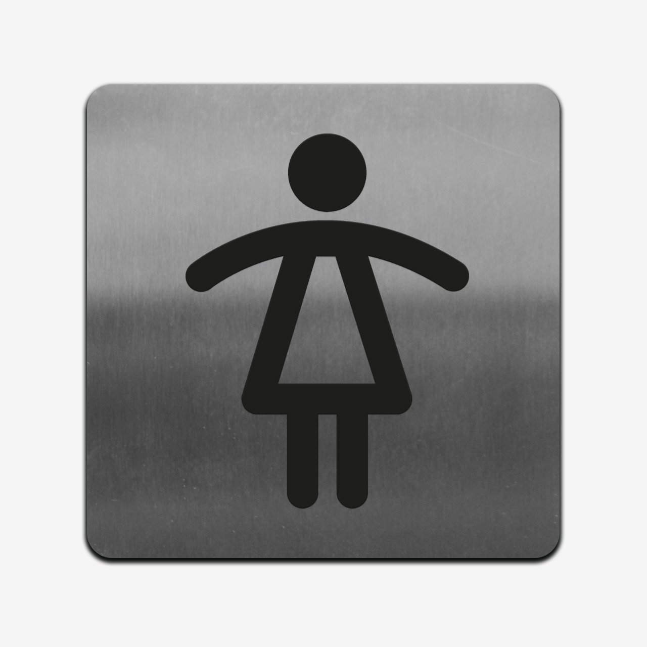 Women Toilet - Stainless Steel Sign Bathroom Signs square Bsign