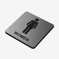 Bathroom Signs Women Toilet Sign with Inscription — Stainless Steel - Photo #2