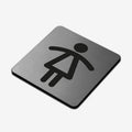Bathroom Signs Women Toilet Sign - Stainless Steel - Photo #2