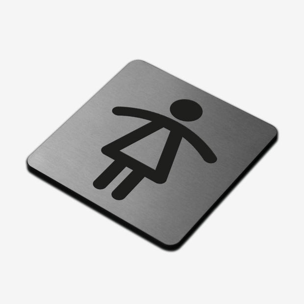 Bathroom Signs Women Toilet Sign - Stainless Steel