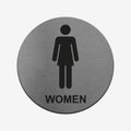 Bathroom Signs Women Toilet Sign with Inscription — Stainless Steel - Photo #3