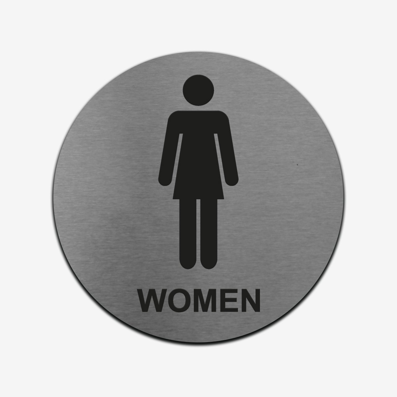 Woman WC - Stainless Steel Sign Bathroom Signs circle Bsign