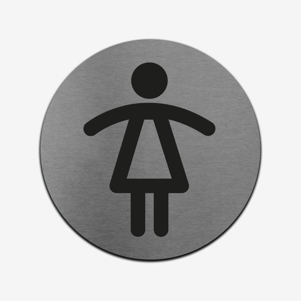 Bathroom Signs Women Toilet Sign - Stainless Steel