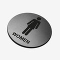 Bathroom Signs Women Toilet Sign with Inscription — Stainless Steel - Photo #4