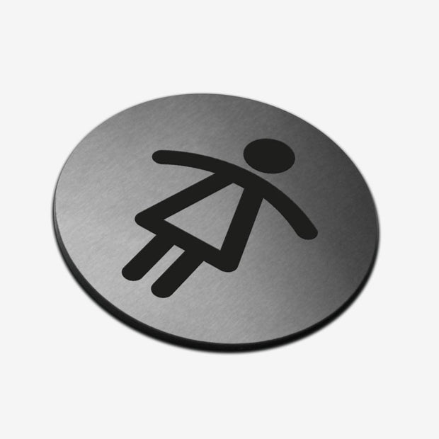 Bathroom Signs Women Toilet Sign - Stainless Steel