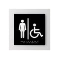 Bathroom Signs Acrylic Woman & Wheelchair Restroom Sign - "Simple" Design - Photo #1