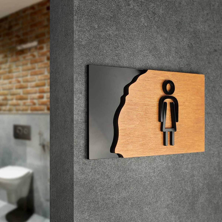 Bathroom Signs Women Restroom Sign - "Sherwood" Design
