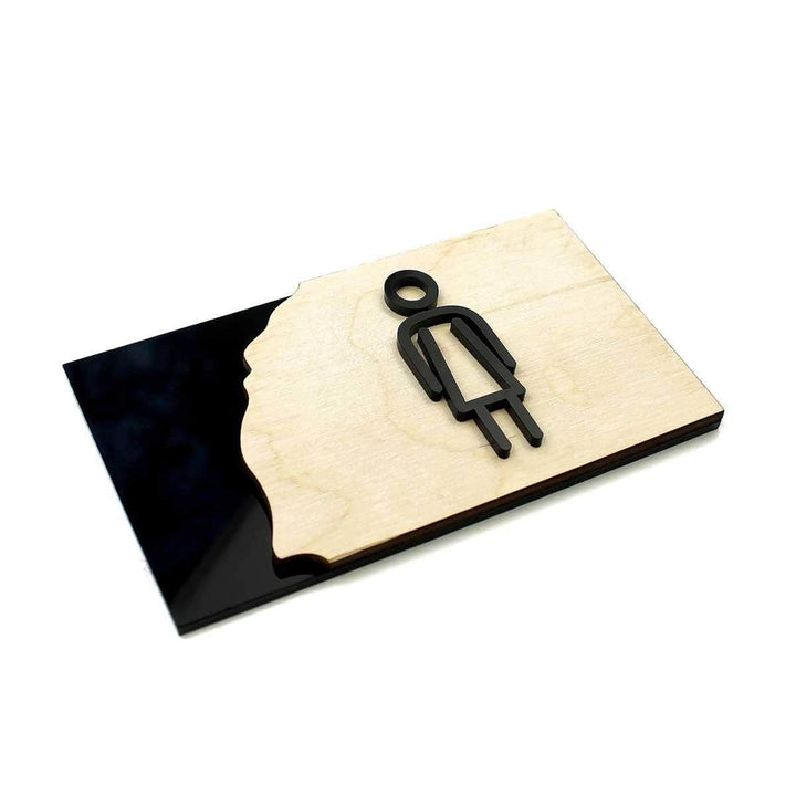 Bathroom Signs Women Restroom Sign - "Sherwood" Design