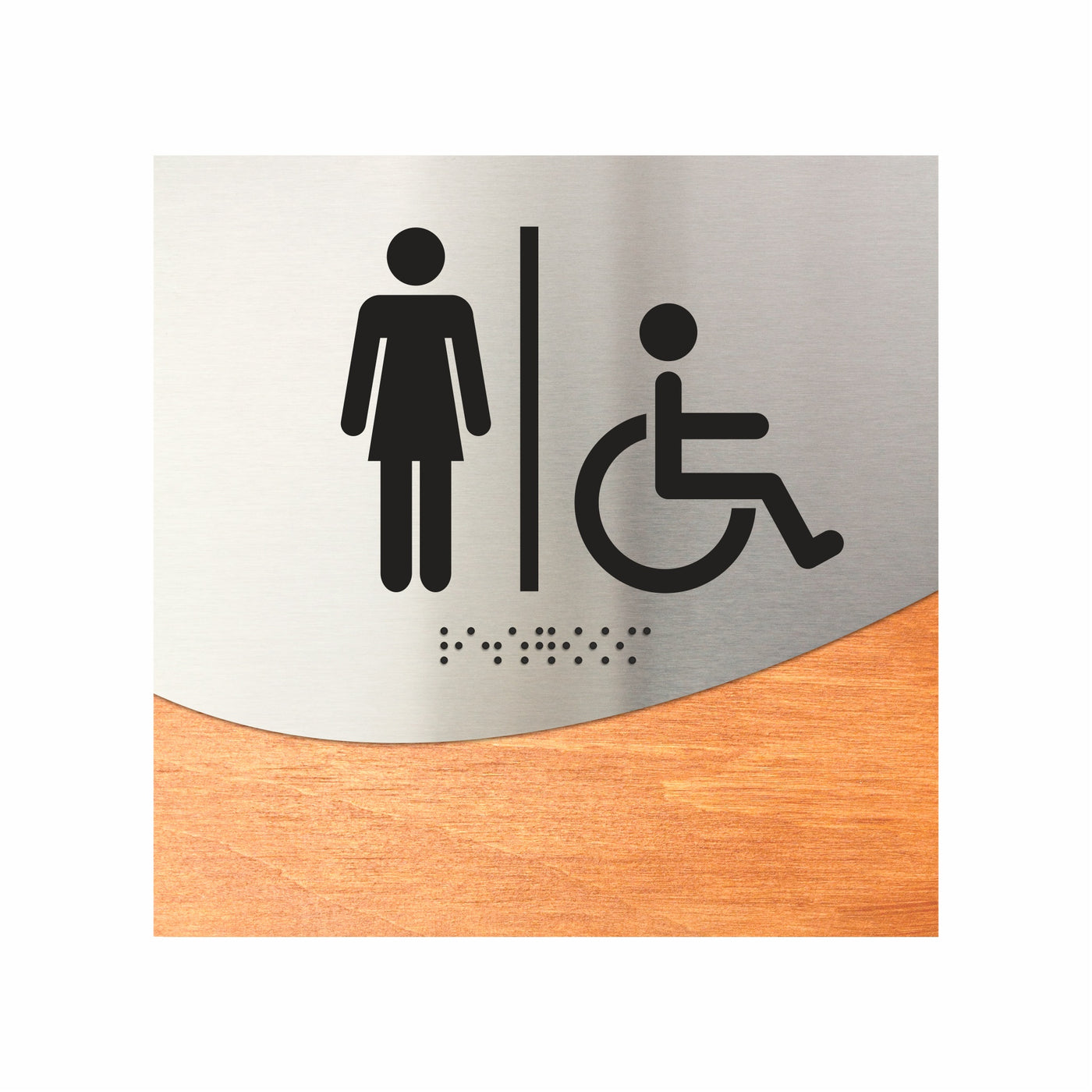 Women & Wheelchair Bathroom Sign - "Jure" Design