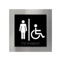 Bathroom Signs Women & Wheelchair Restroom Sign - "Modern" Design - Photo #1