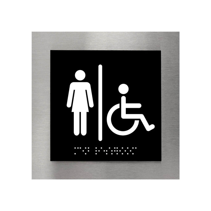 Bathroom Signs Women & Wheelchair Restroom Sign - "Modern" Design