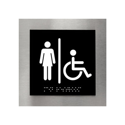Women & Wheelchair Restroom Sign 
