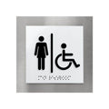 Bathroom Signs Women & Wheelchair Restroom Sign - "Modern" Design - Photo #2