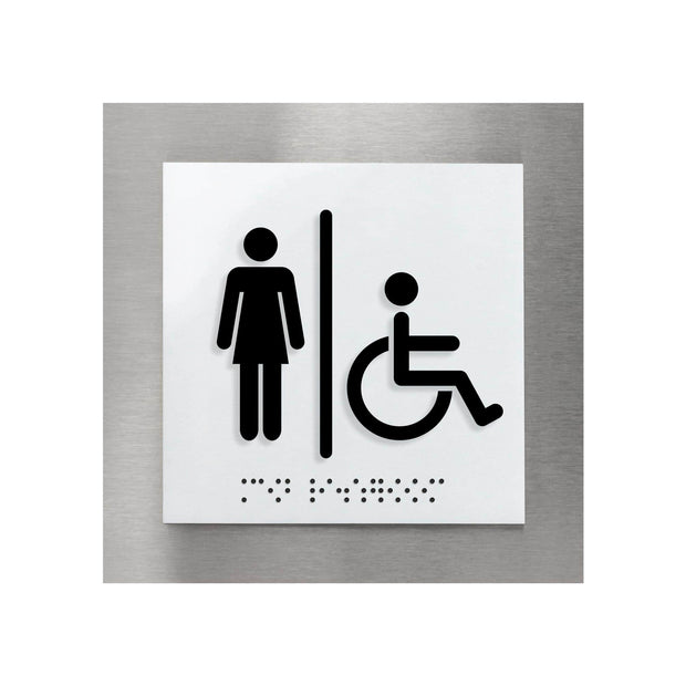 Bathroom Signs Women & Wheelchair Restroom Sign - "Modern" Design