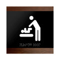 Bathroom Signs Wood Baby Change Room Sign for Mother - "Buro" Design - Photo #1