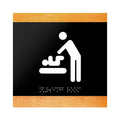 Bathroom Signs Wood Baby Change Room Sign for Mother - "Buro" Design - Photo #2
