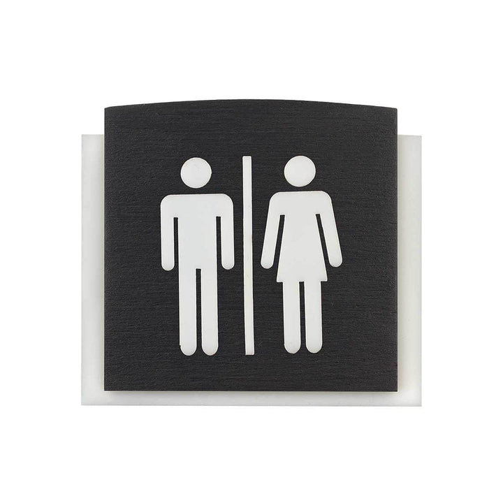 Bathroom Signs All Gender Bathroom Sign: Wood Sign — "Scandza" Design